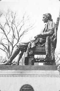 （图）著名校友约翰·哈佛铜像